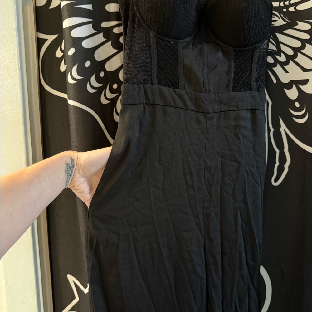 bebe Black Wide Leg Jumpsuit - Picture 3 of 6